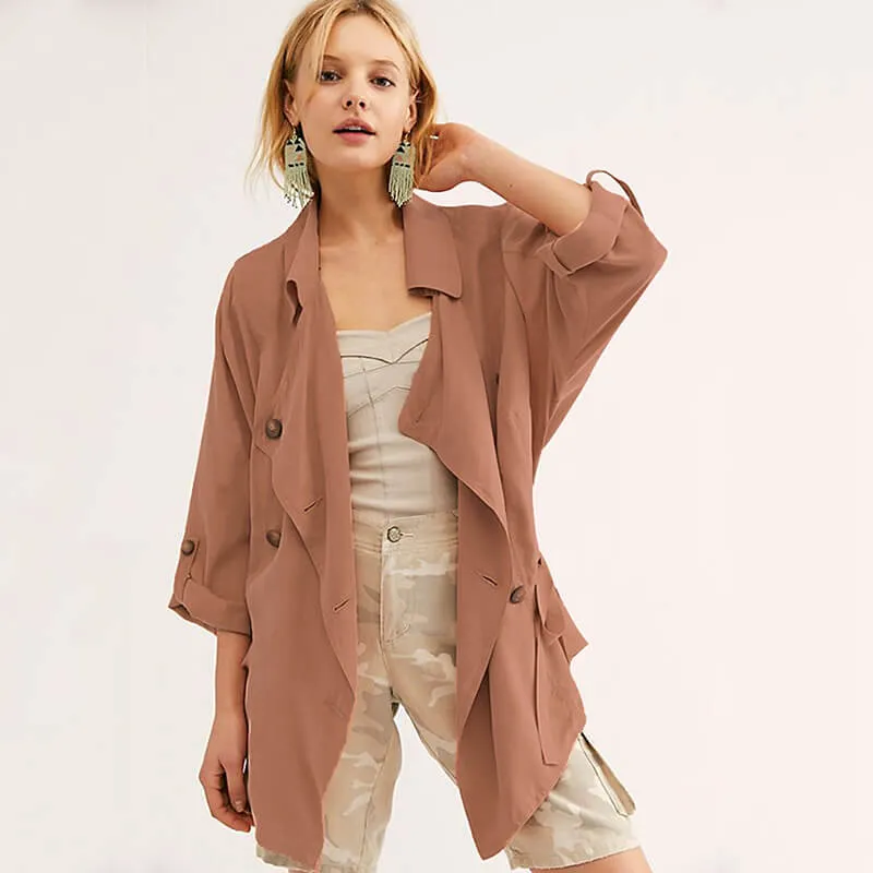 Double Breasted Lightweight Trench Coat