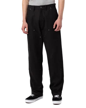 Duck Canvas Utility Trousers in Stone Washed Black