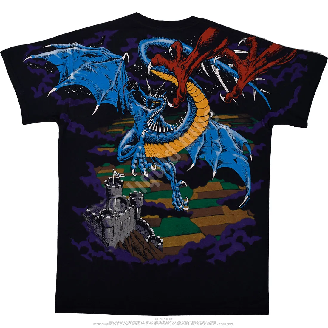 Dueling Dragons Double Sided T-Shirt