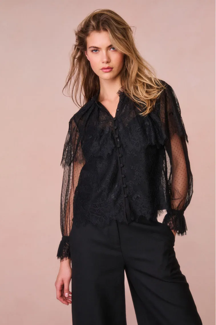 Duquette Sheer Lace Top