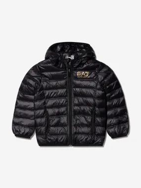 EA7 Emporio Armani Boys Down Padded Puffer Jacket in Black