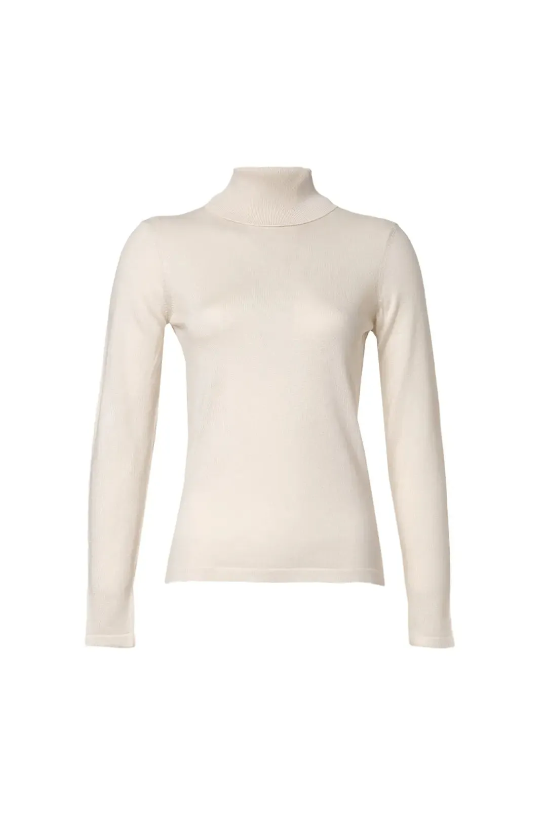 Ecru Silk and Cashmere Women's Knitwear