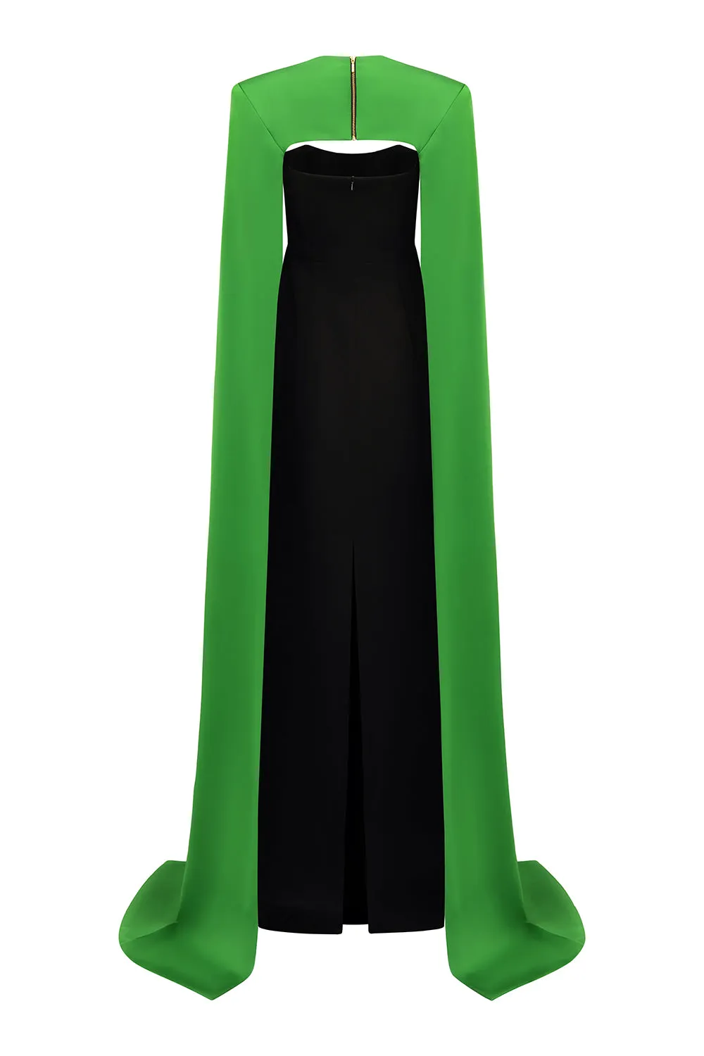 Elina Cape Corset Silk Floor Length Dress