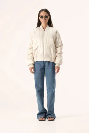 Elka Collective HARU BOMBER JACKET ECRU