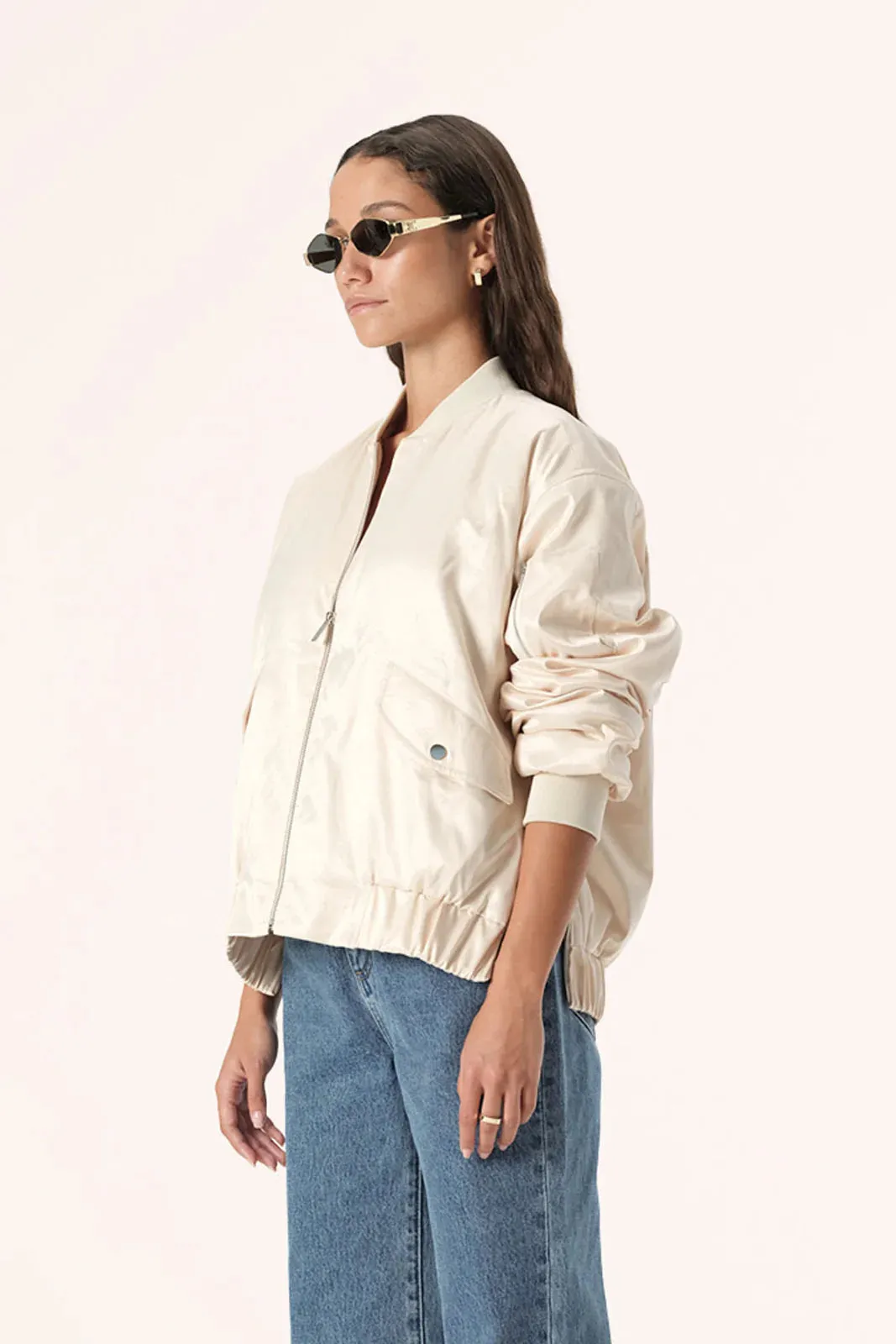 Elka Collective HARU BOMBER JACKET ECRU