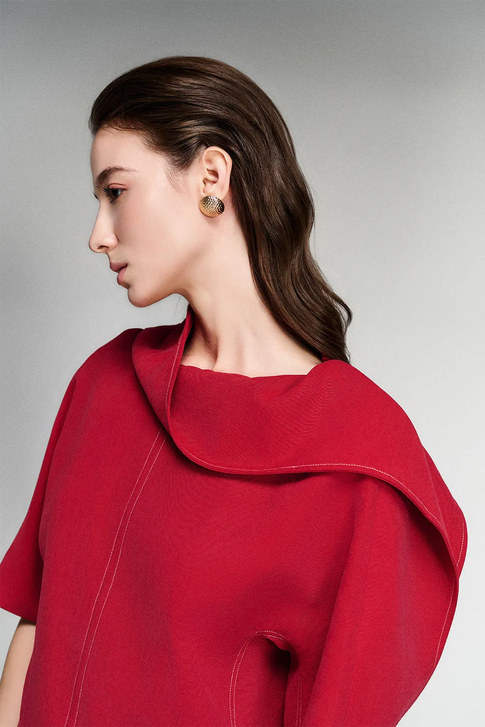 Ellery Straight Cape Shoulder Tencel Top