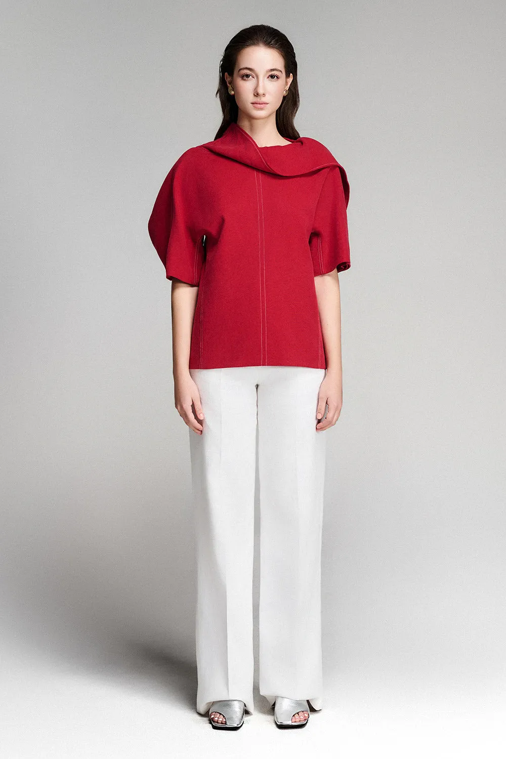 Ellery Straight Cape Shoulder Tencel Top