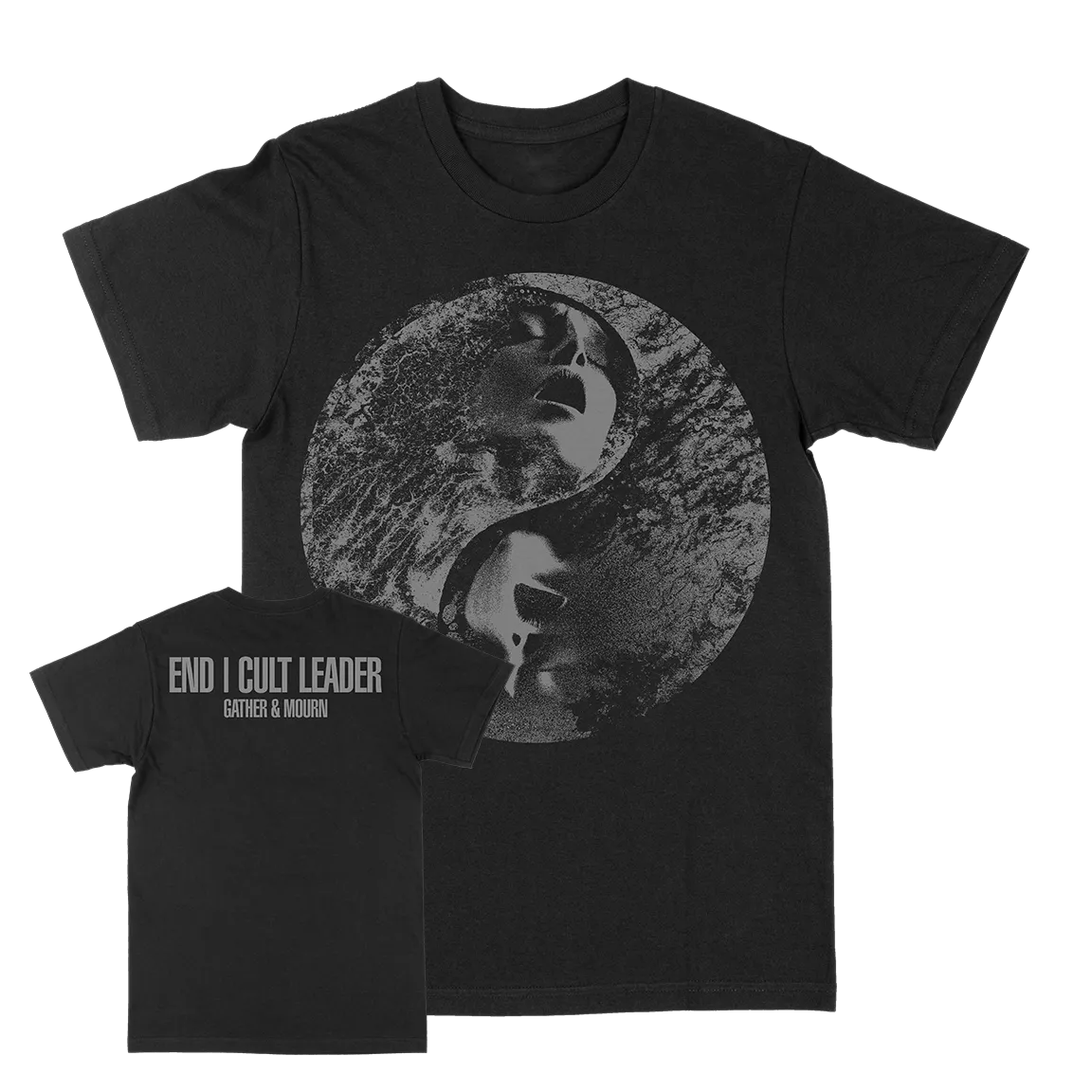 END / Cult Leader "Gather & Mourn: Silver" Black T-Shirt