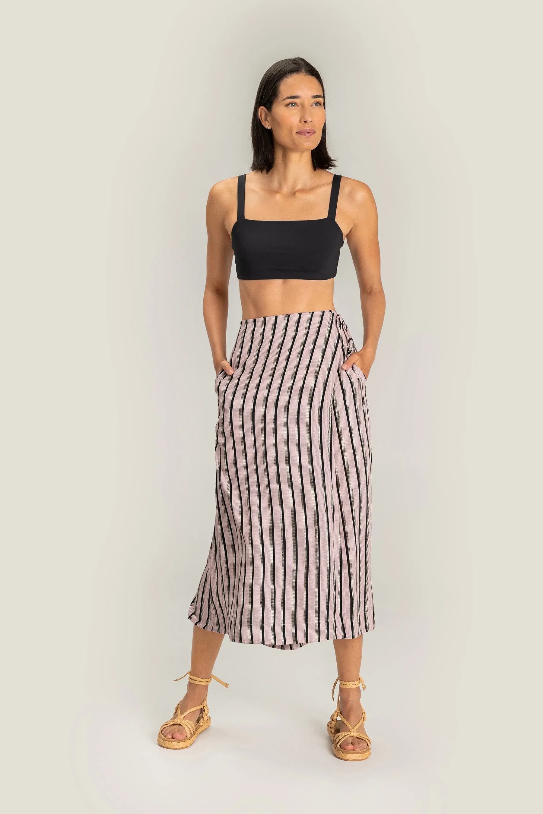 Flora Wrap Midi Skirt