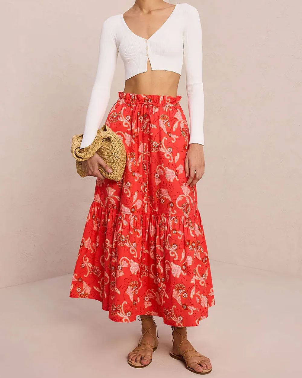 Francis Cotton Midi Skirt