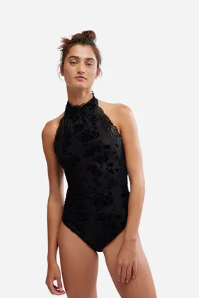 Free People Late Night Bodysuit in Black