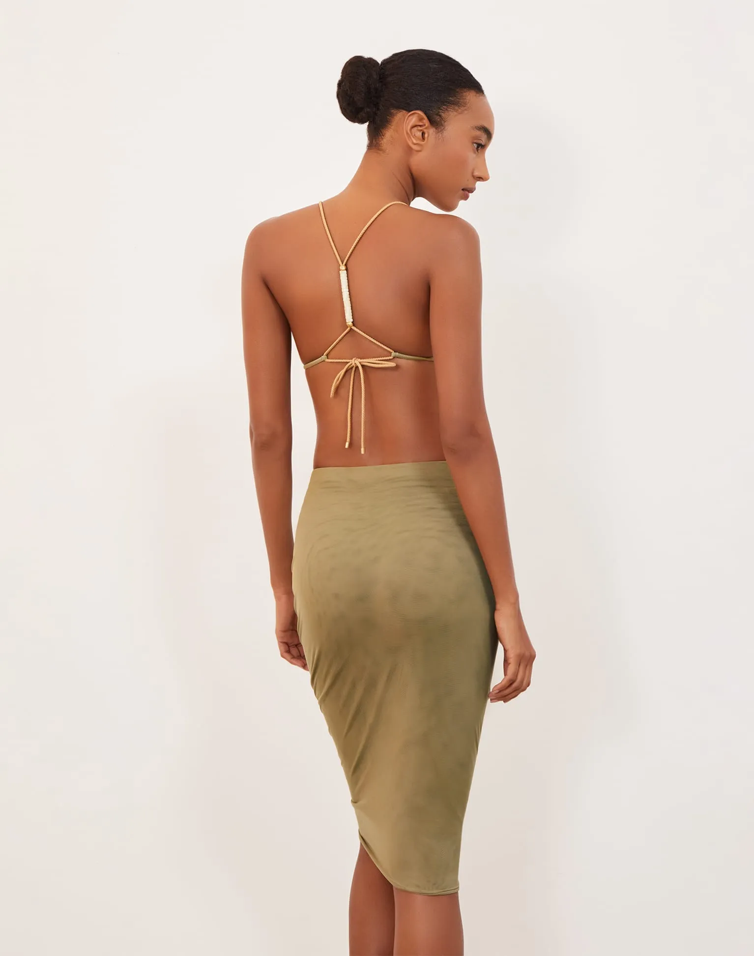 Frida Midi Skirt (exchange only) - Olivine