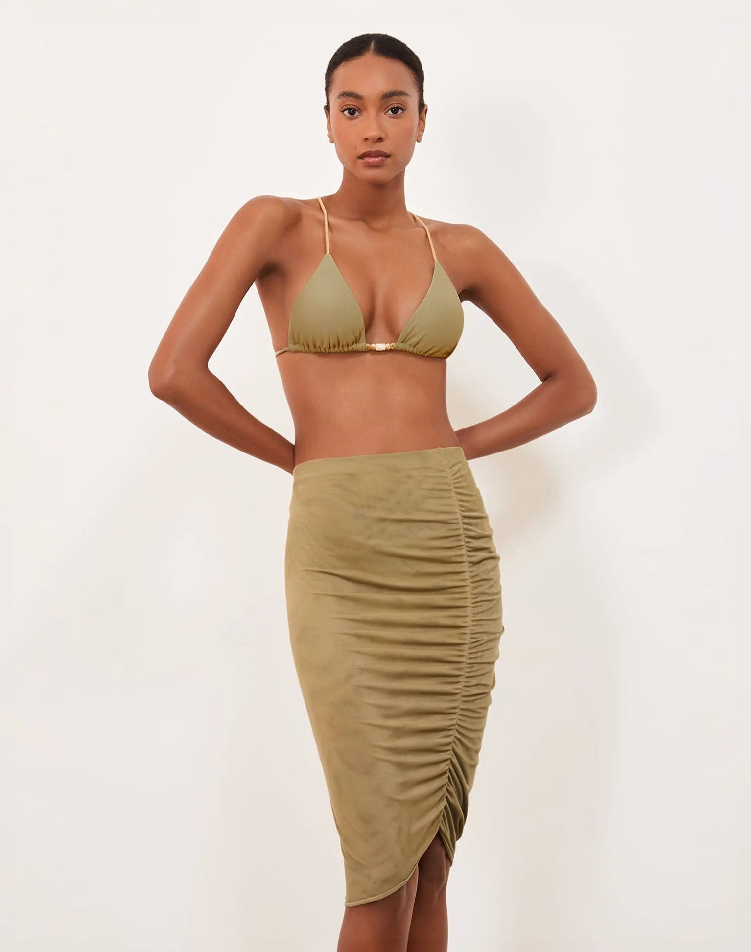 Frida Midi Skirt (exchange only) - Olivine