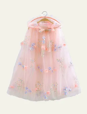 Girls' Embroidery Cloak Robe