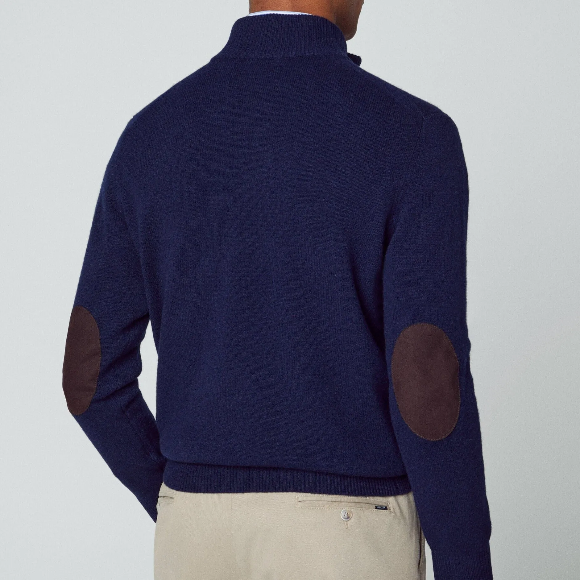 Hackett Lambswool Half-zip Sweater in Navy