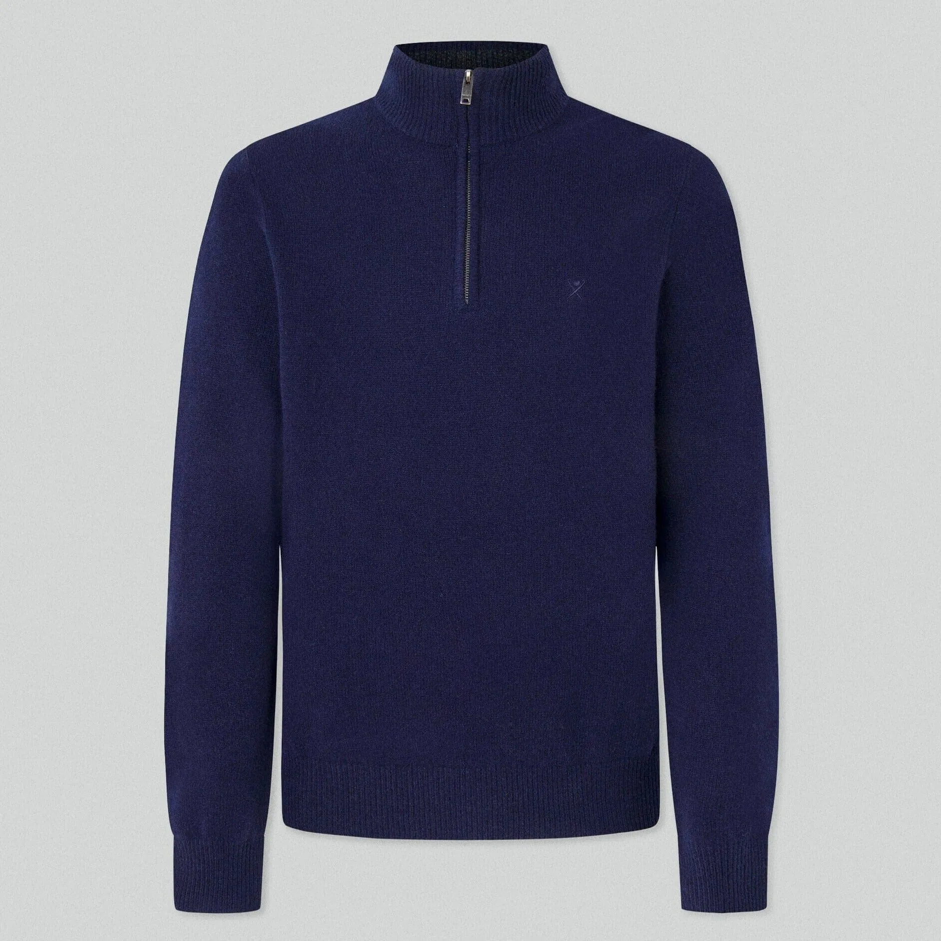 Hackett Lambswool Half-zip Sweater in Navy