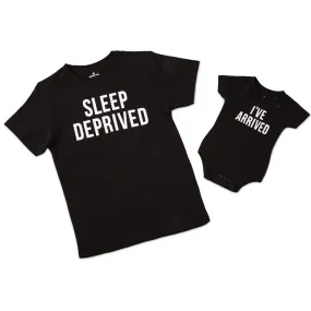 Hallmark "Sleep Deprived" New Parent T-Shirt and "I've Arrived" Newborn Bodysuit for Baby 0€“6 Months