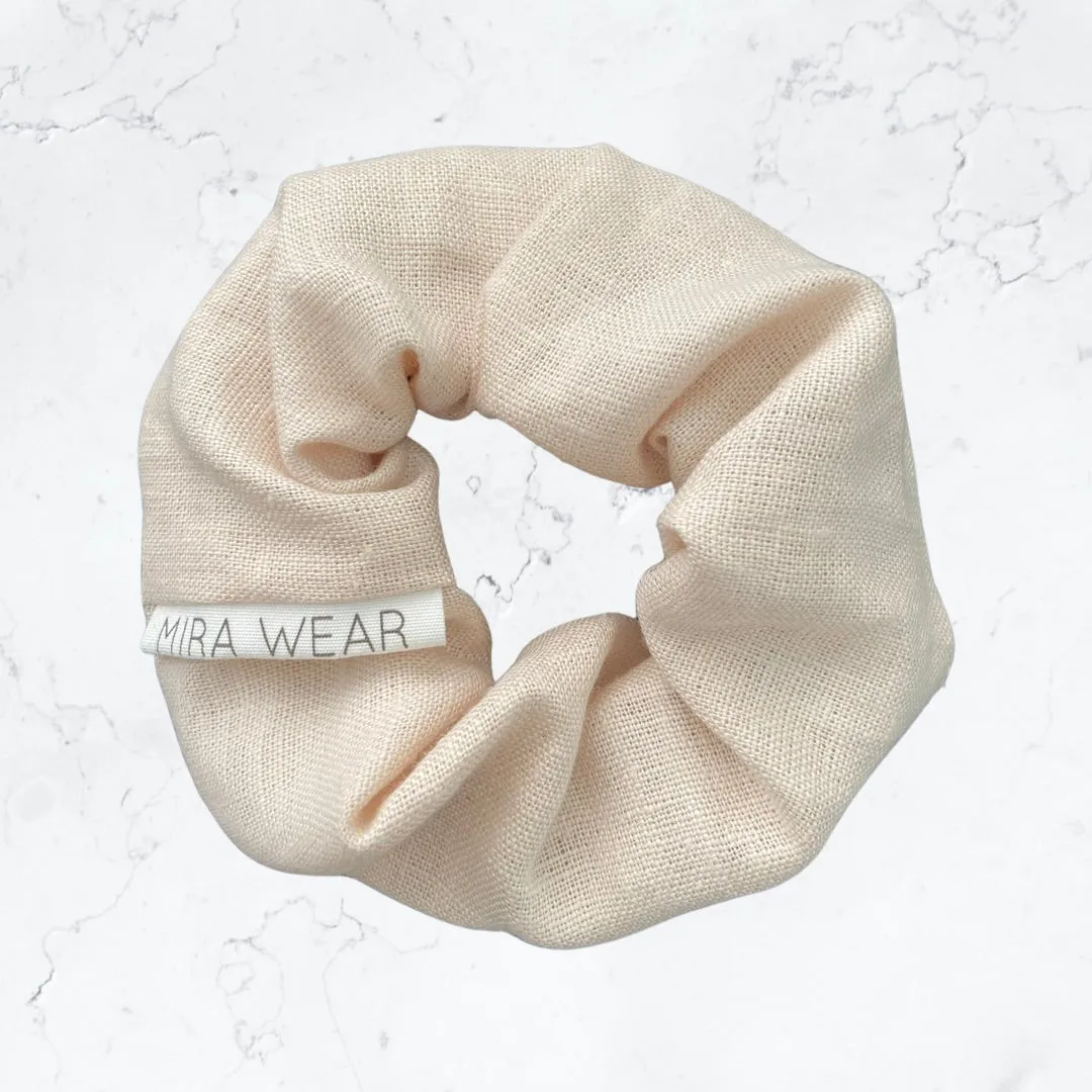 Handmade Linen/ Boucle scrunchie