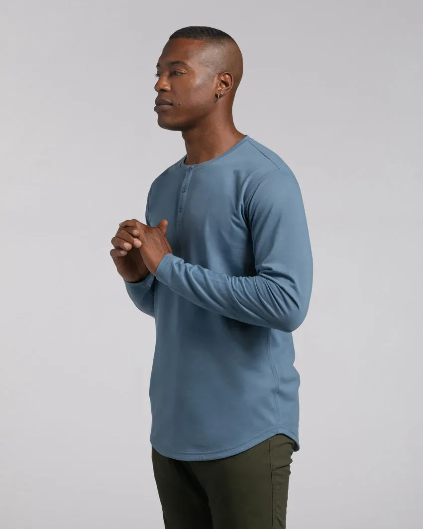 Henley Drop-Cut Long Sleeve: LUX