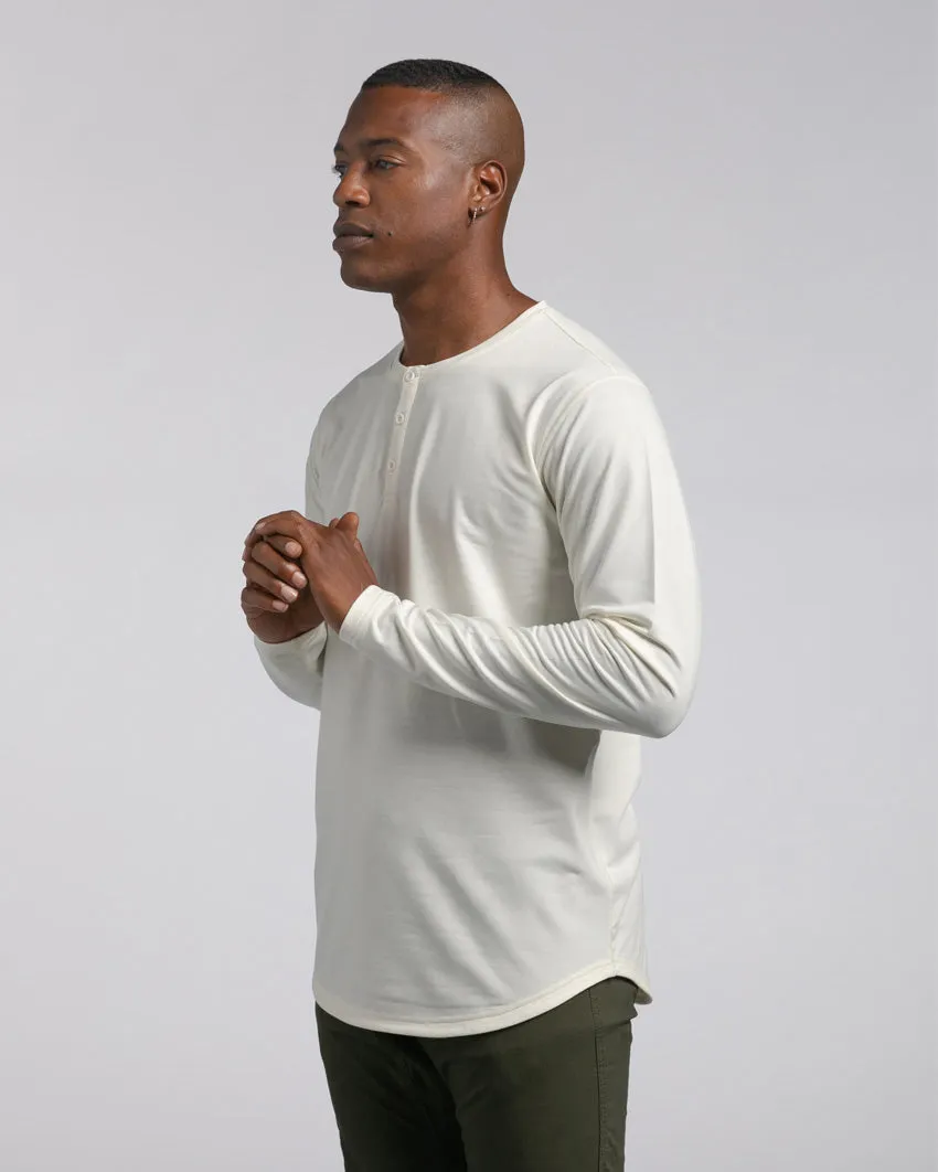 Henley Drop-Cut Long Sleeve: LUX