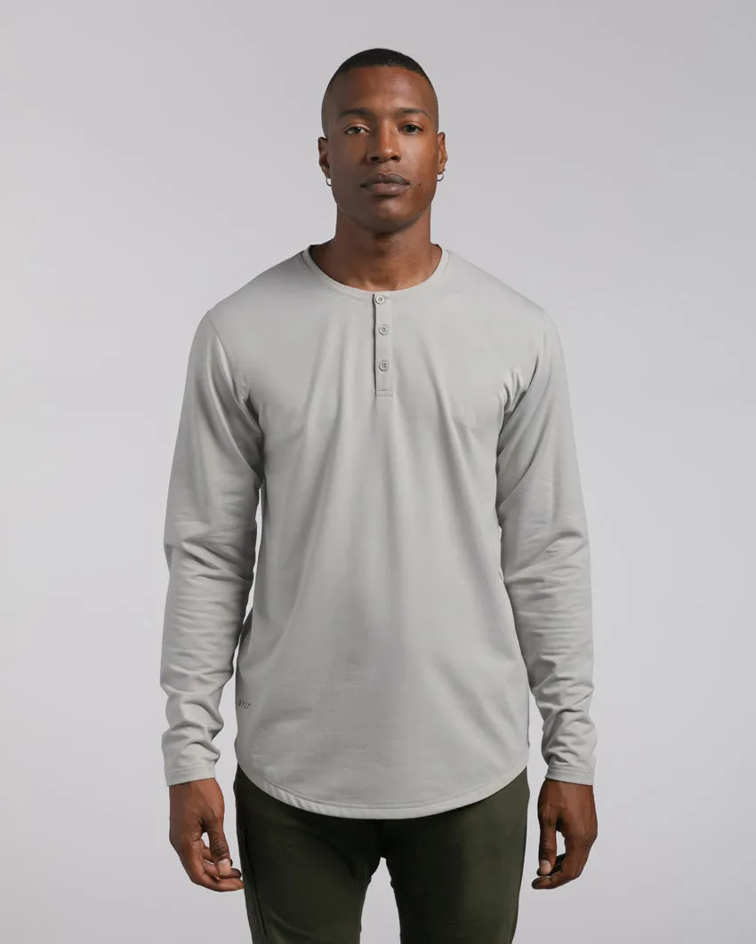 Henley Drop-Cut Long Sleeve: LUX