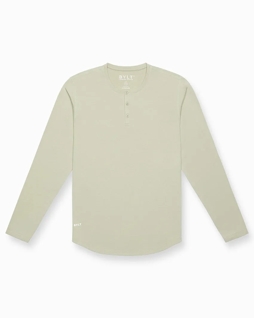 Henley Drop-Cut Long Sleeve: LUX