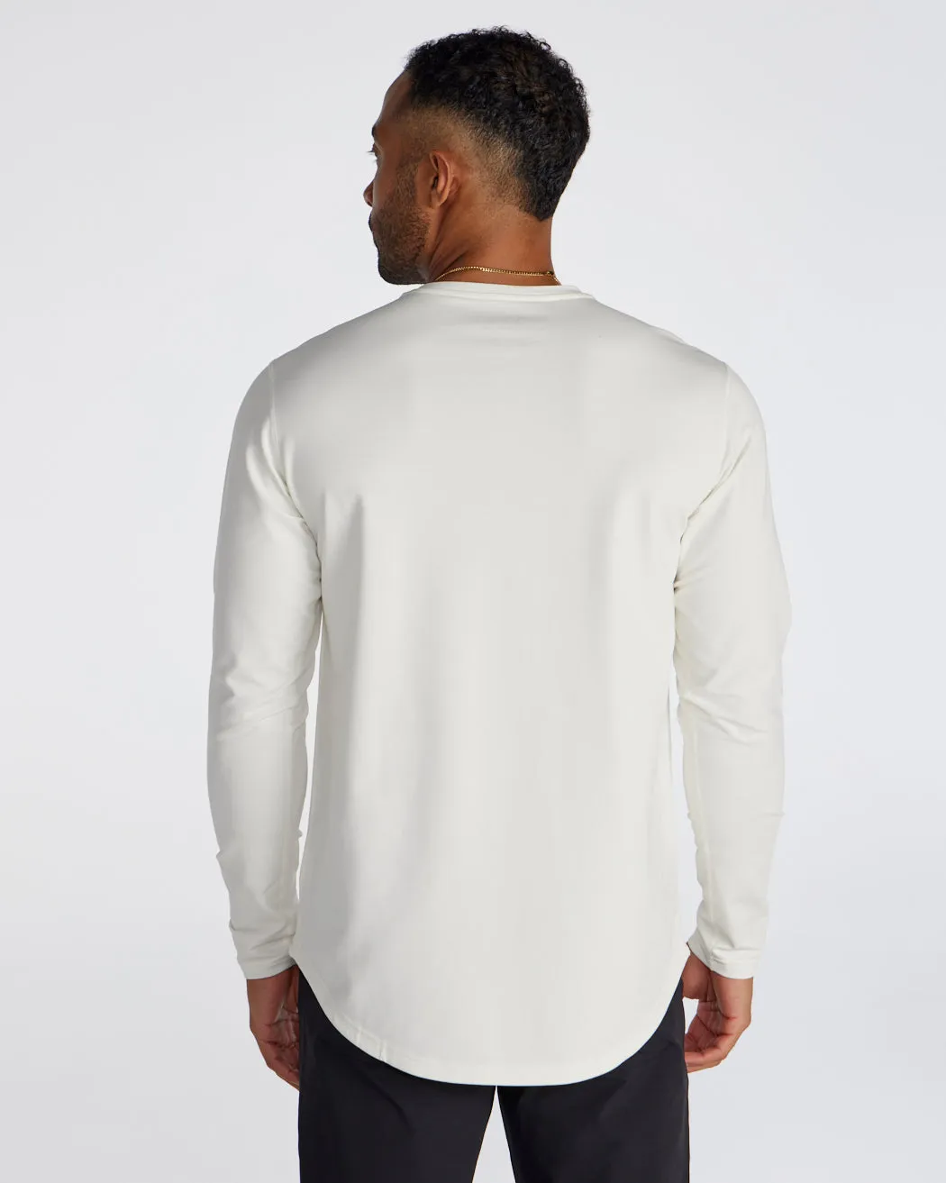 Henley Drop-Cut Long Sleeve: LUX