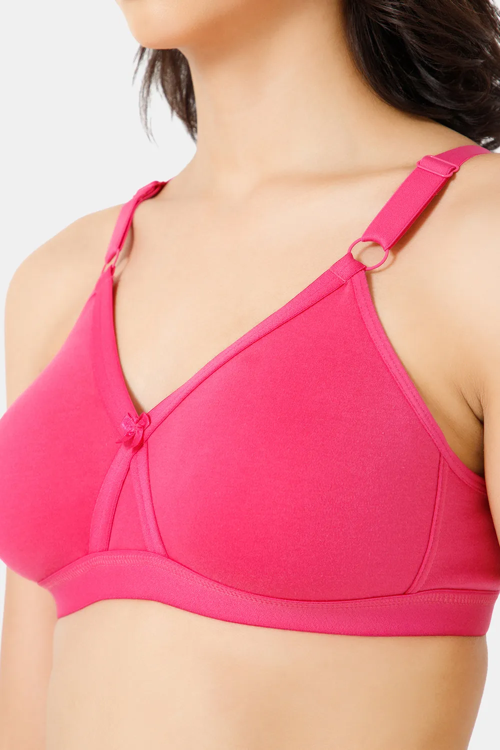 High Coverage Broad Strap Non-Wired Non-Padded All-Rounder Intimacy Everyday T-Shirt Bra - EC05