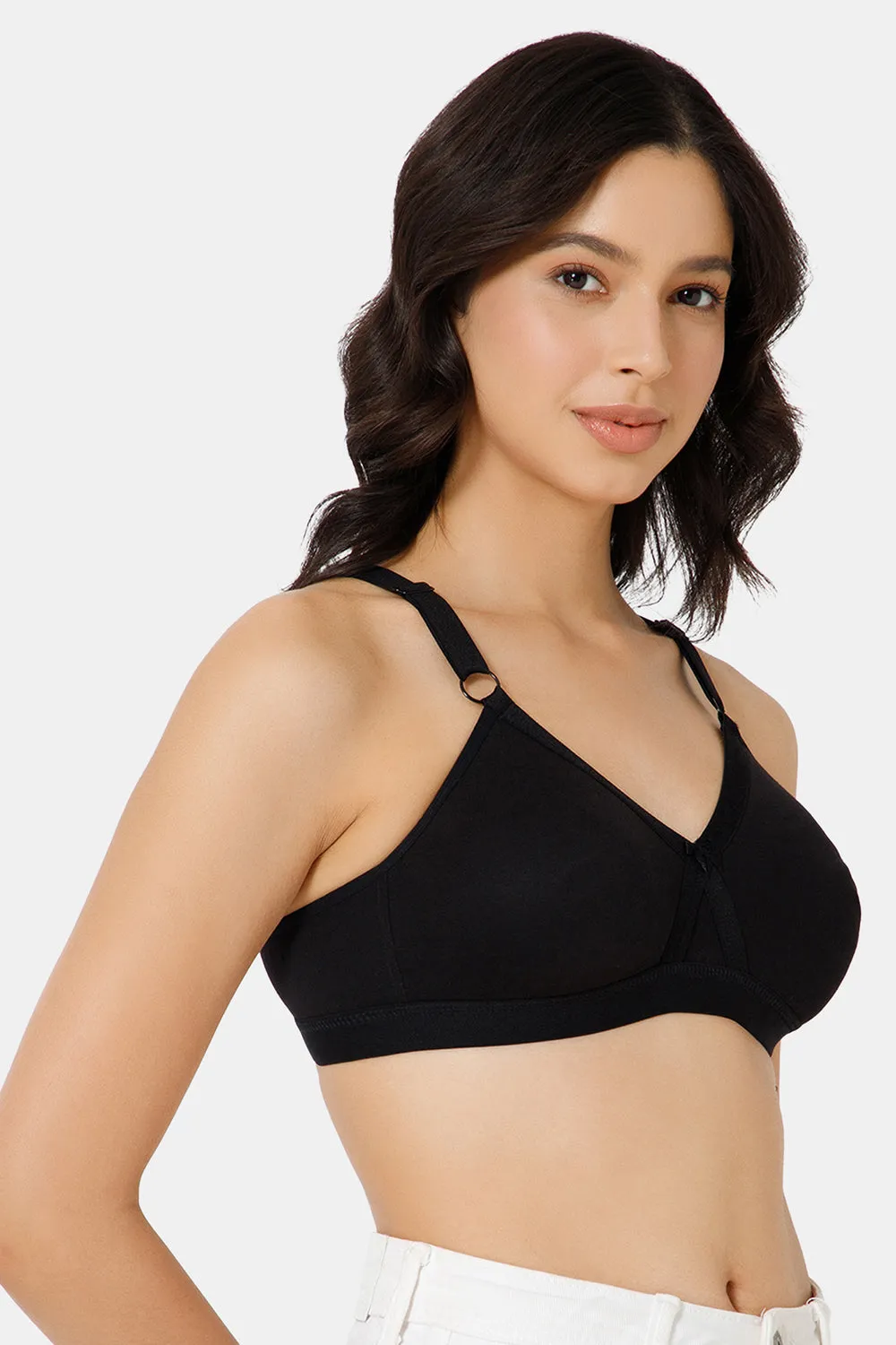 High Coverage Broad Strap Non-Wired Non-Padded All-Rounder Intimacy Everyday T-Shirt Bra - EC05