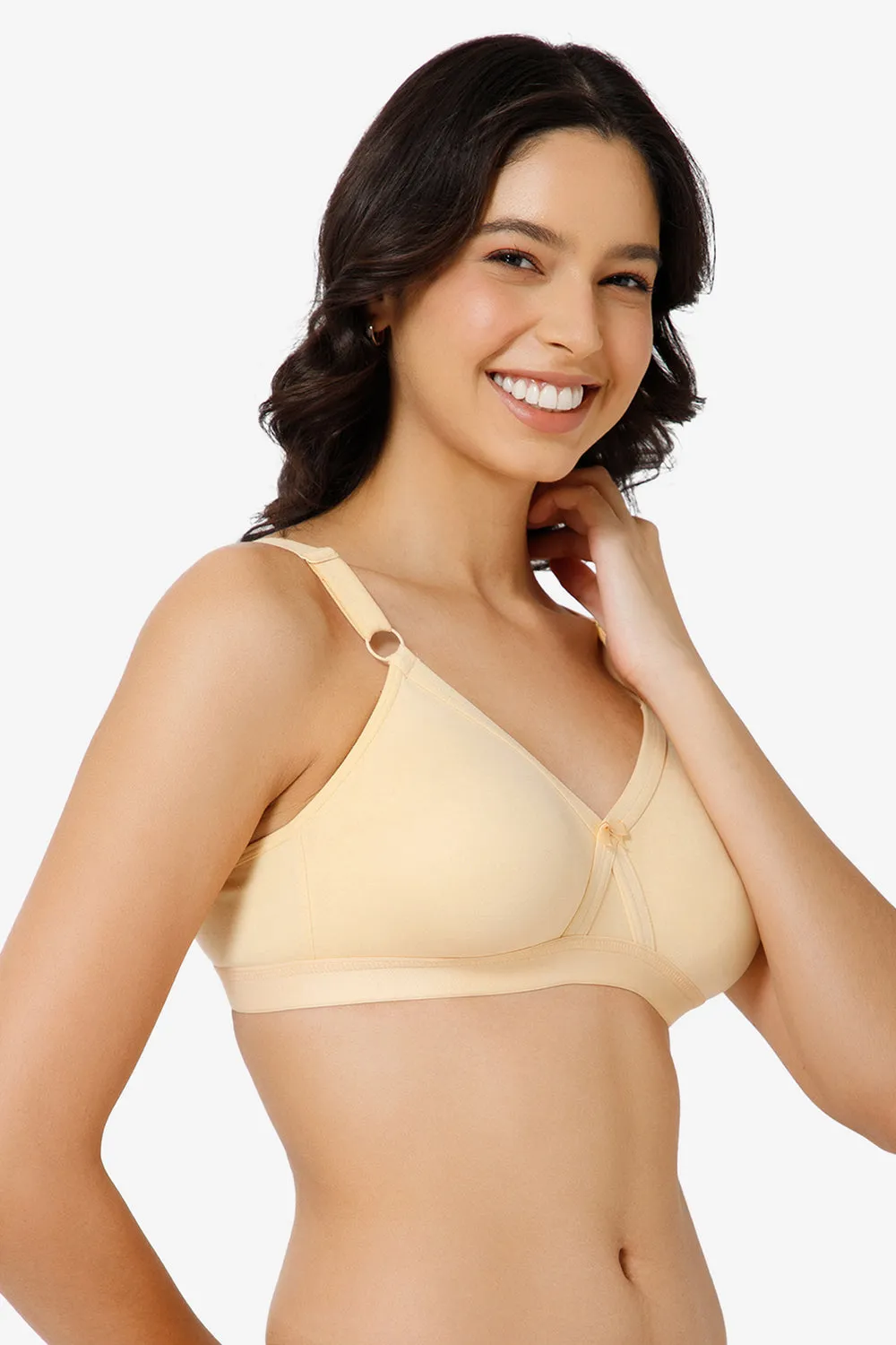 High Coverage Broad Strap Non-Wired Non-Padded All-Rounder Intimacy Everyday T-Shirt Bra - EC05