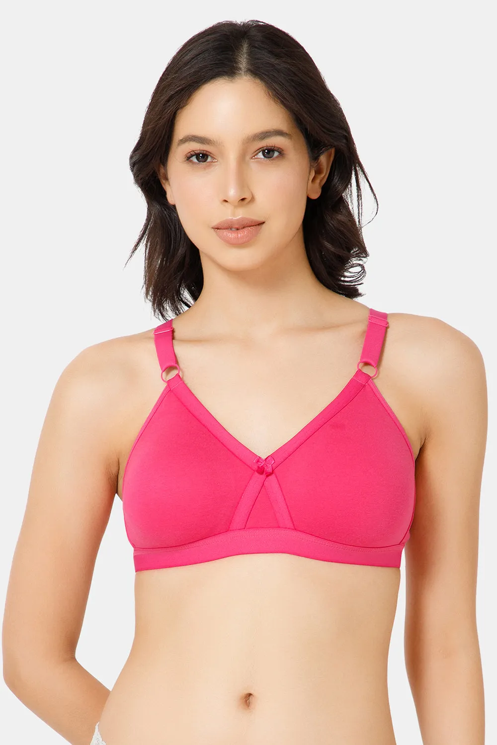 High Coverage Broad Strap Non-Wired Non-Padded All-Rounder Intimacy Everyday T-Shirt Bra - EC05