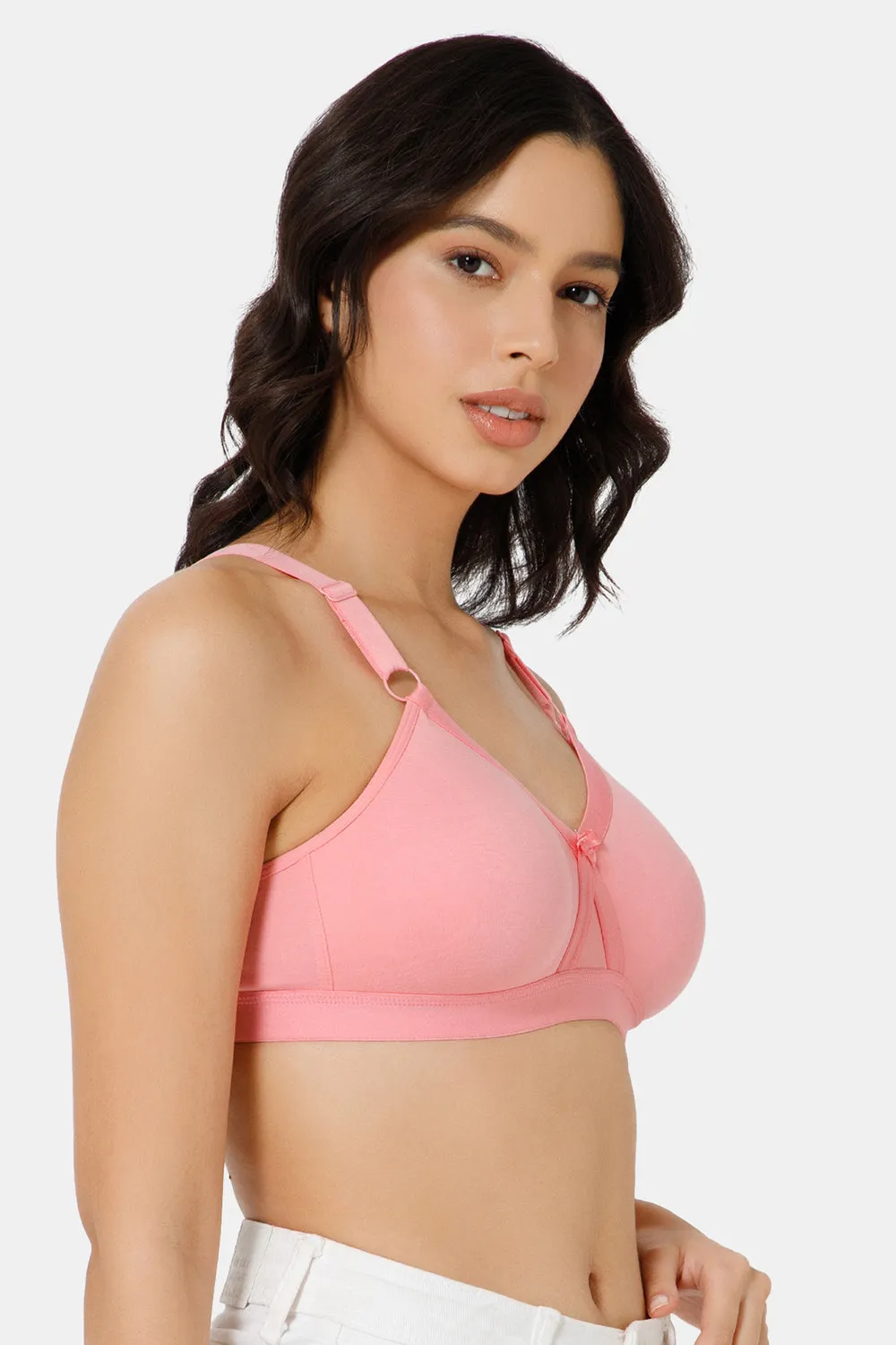 High Coverage Broad Strap Non-Wired Non-Padded All-Rounder Intimacy Everyday T-Shirt Bra - EC05