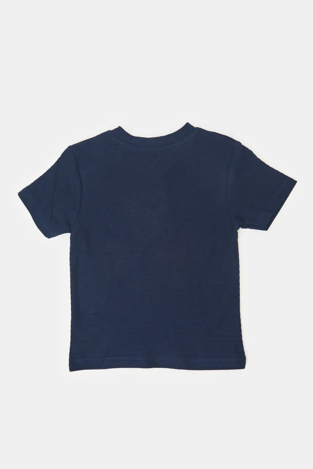 Infant Boys Navy Jacquard T-Shirt