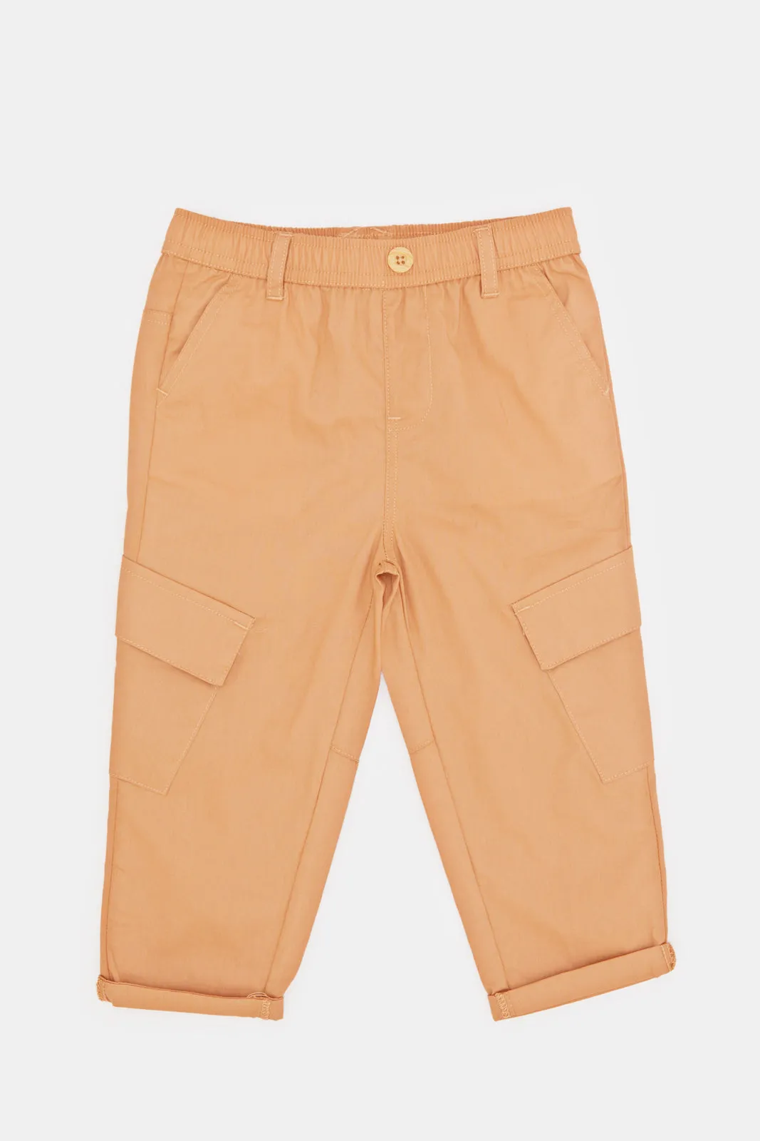 Infant Boys Rust Cargo Pull On Pants