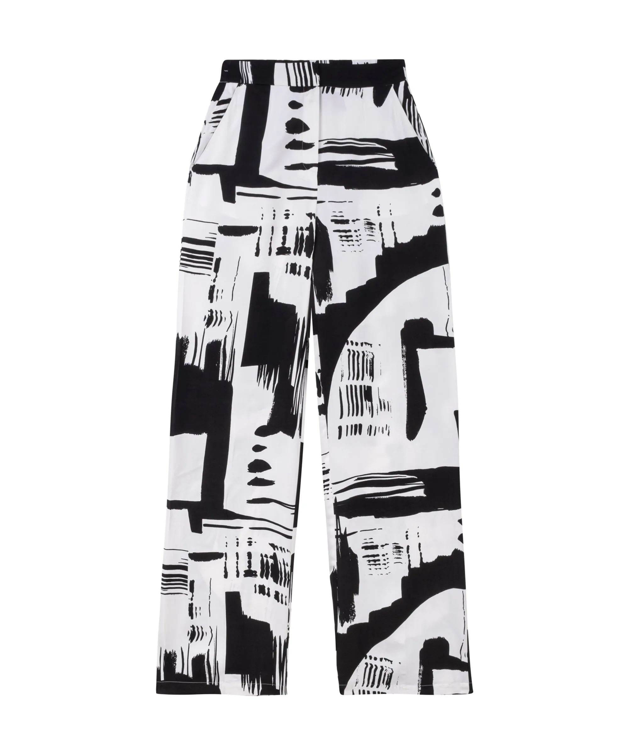 Ipekyol Abstract Pattern Wide Leg Fit Trousers Off White