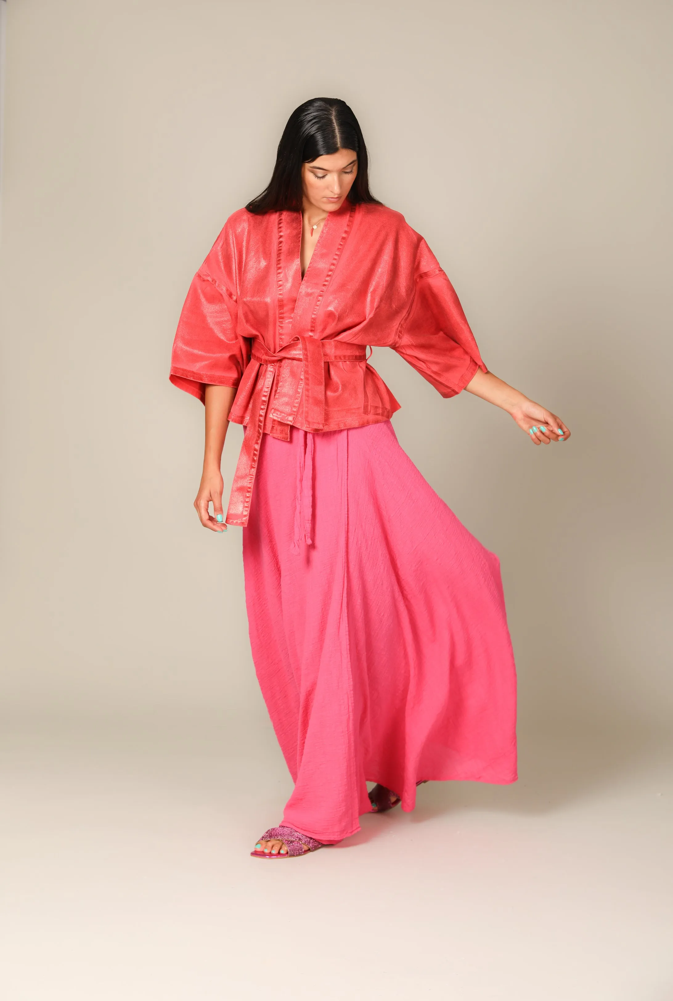 Iridescent Denim Kimono