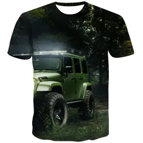 Jeep T-shirt Men Offroad Tshirt Anime car Tshirt Printed Short Sleeve T shirts