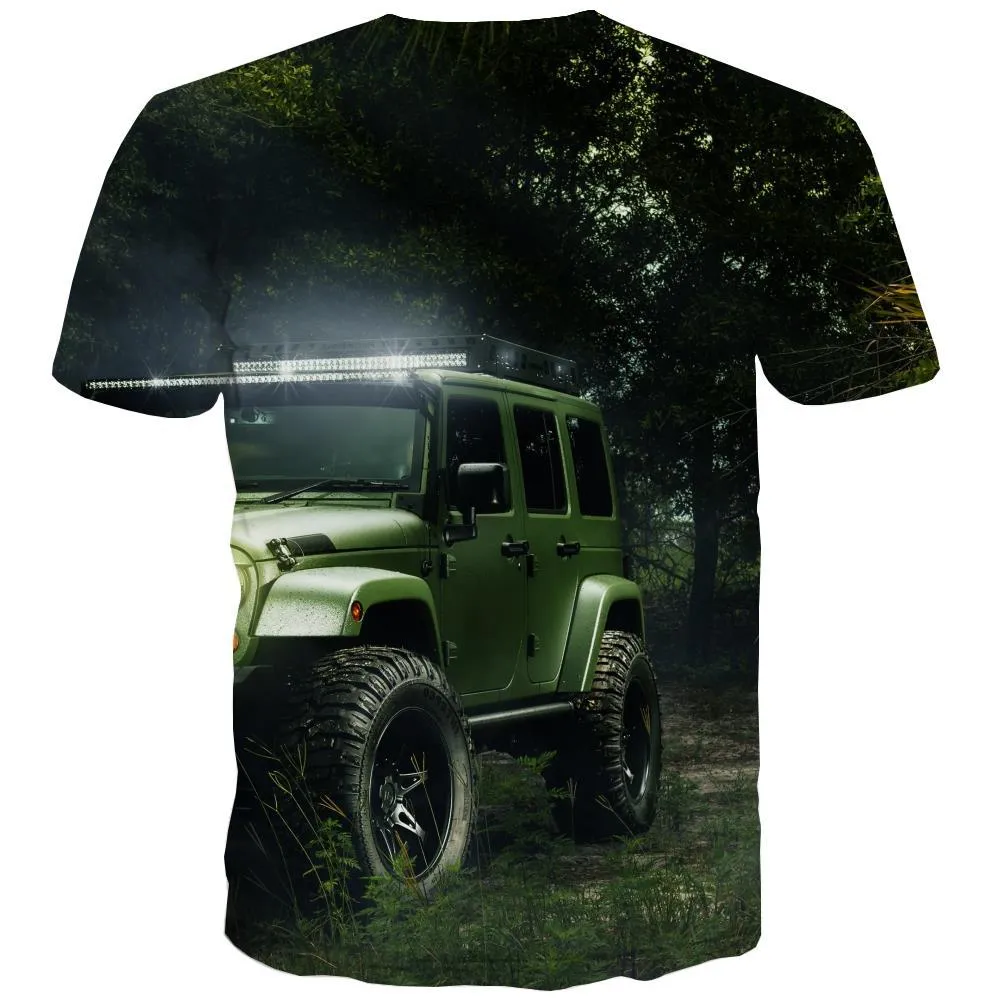 Jeep T-shirt Men Offroad Tshirt Anime car Tshirt Printed Short Sleeve T shirts