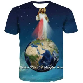 Jesus T shirts Men Earth T shirts Funny Galaxy Tshirts Casual Funny Shirt Print Anime Tshirts Cool Short Sleeve Fashion Unisex