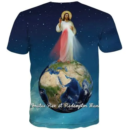 Jesus T shirts Men Earth T shirts Funny Galaxy Tshirts Casual Funny Shirt Print Anime Tshirts Cool Short Sleeve Fashion Unisex