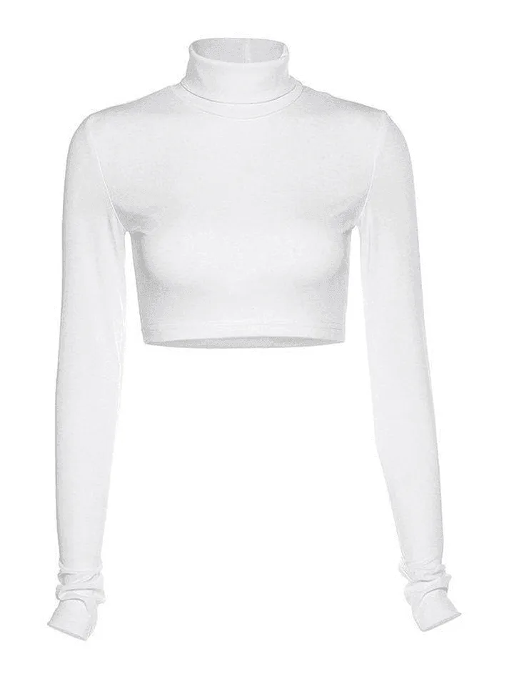 Joskaa Turtleneck Long Sleeve Crop Top