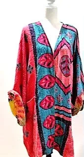 Kantha Bae Solutions Open Kimono Jacket Provides Versatility (Mod Pink)