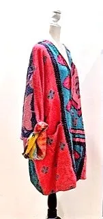 Kantha Bae Solutions Open Kimono Jacket Provides Versatility (Mod Pink)