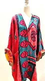 Kantha Bae Solutions Open Kimono Jacket Provides Versatility (Mod Pink)