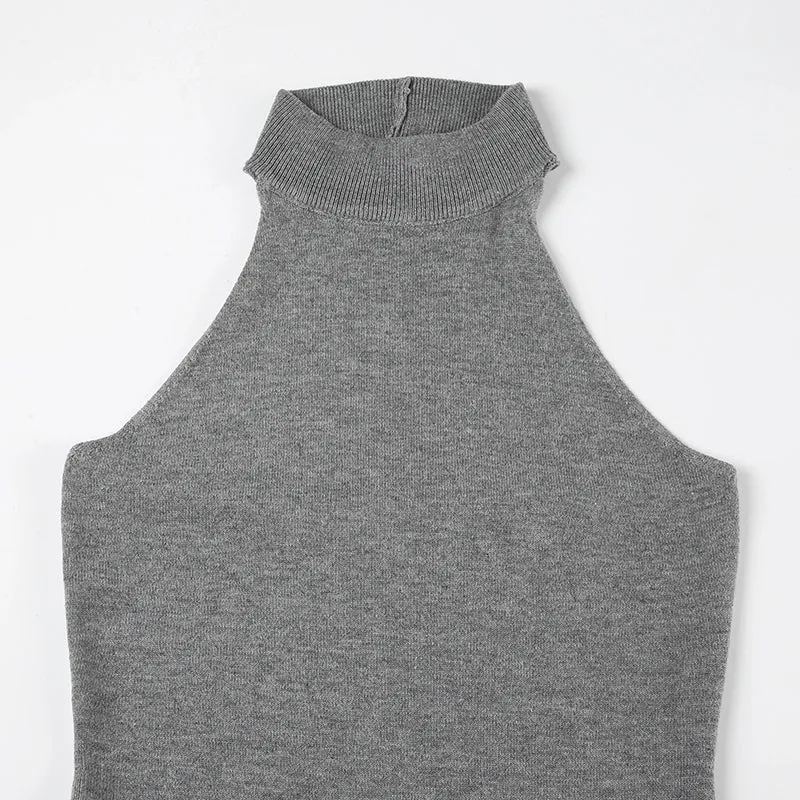 Kenna Wool Turtleneck Vest Top