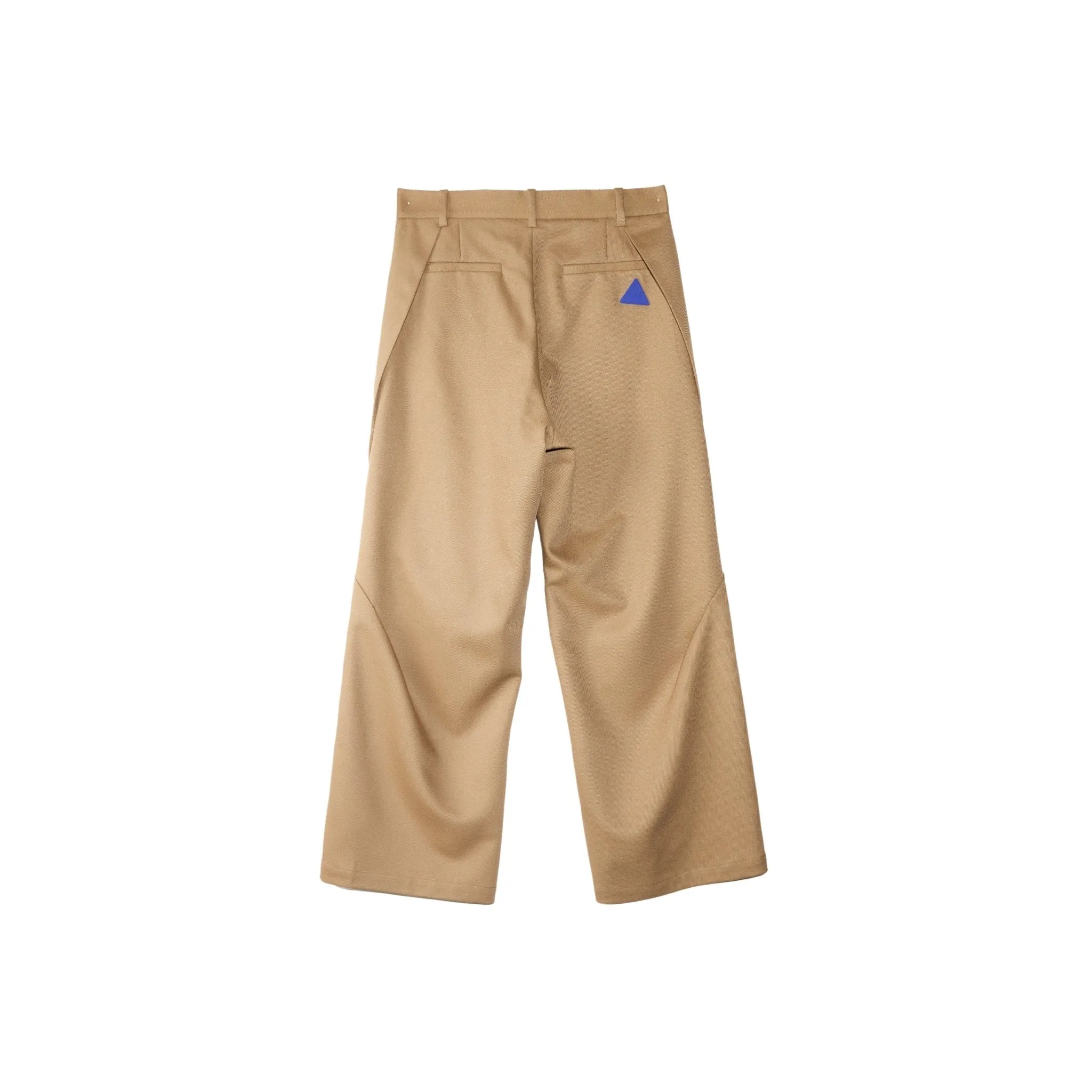 Khaki Front Leaning Structured Pants Female