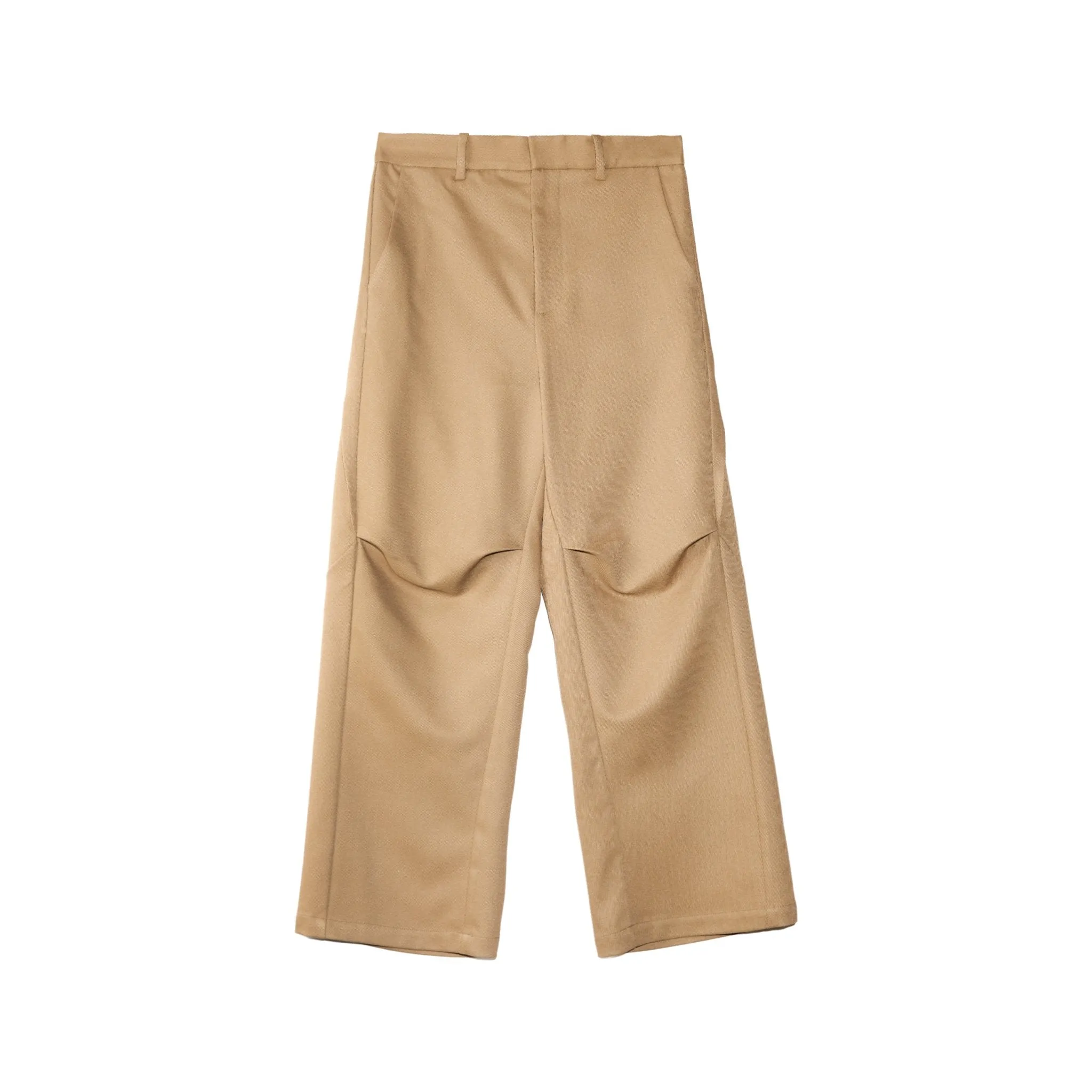 Khaki Front Leaning Structured Pants Female