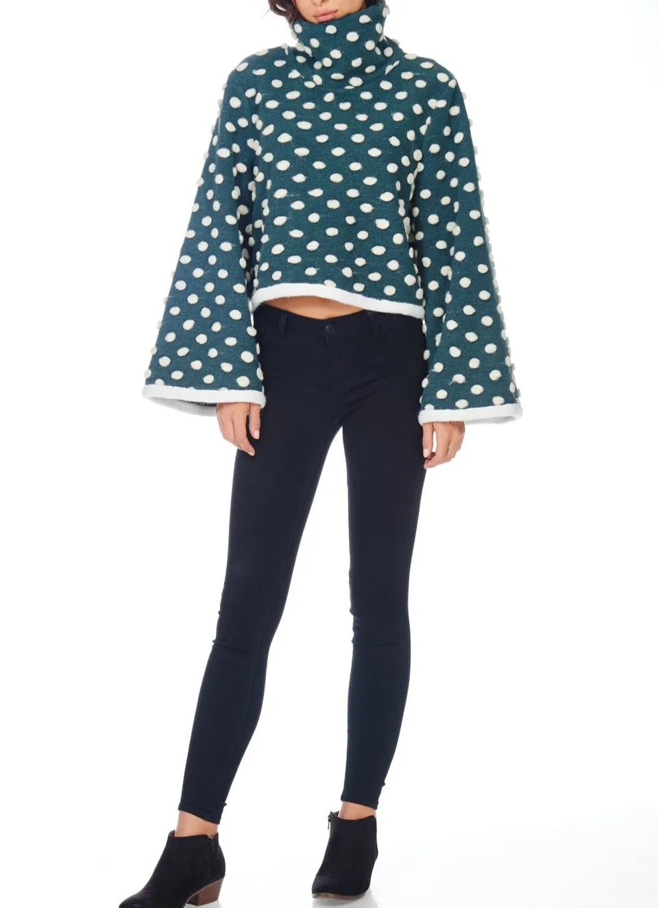 Kimono Polka Dot Sweater- women