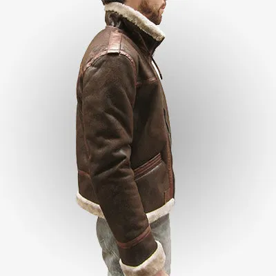 Leon Scott Kennedy Shearling Leather Jacket