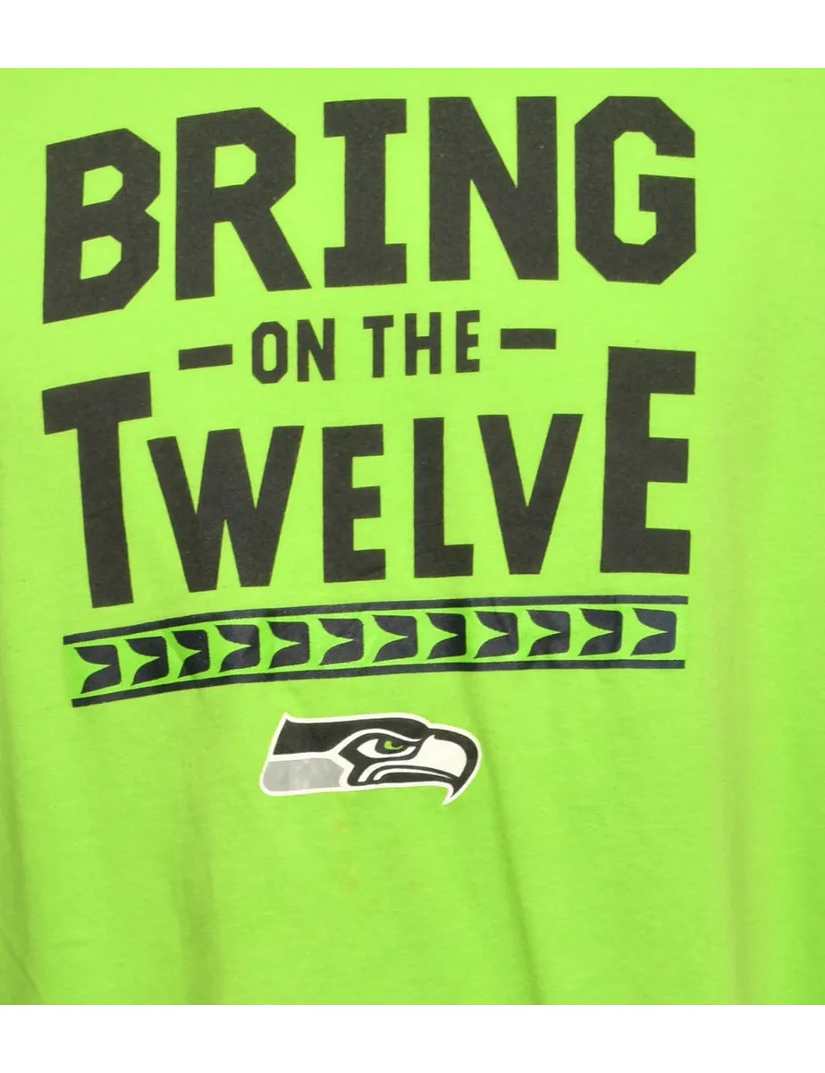 Light Green Seahawks Sports T-shirt - L